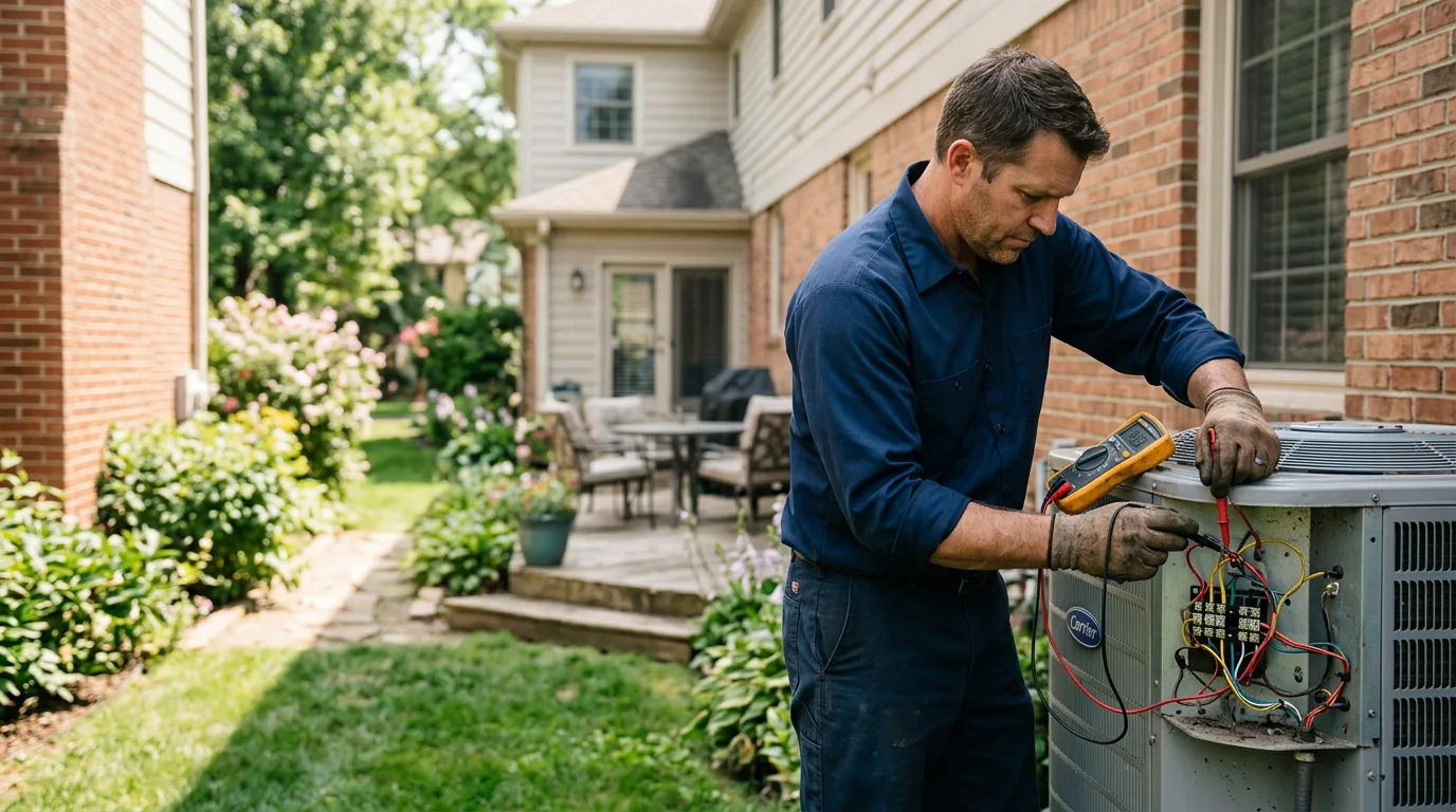 HVAC technician working near Lometa, TX